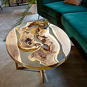 Для дома и интерьера handmade. Livemaster - original item Table made of elm in the epoxy. Handmade.