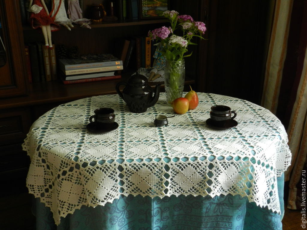 легкие красивые скатерти. большая скатерть ананасовый рай. вязаная круглая скатерть. круглая скатерть крючком. скатерти елены смирновой.