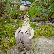 Куклы и игрушки ручной работы. Ярмарка Мастеров - ручная работа Giraf teddy Goga. Handmade.