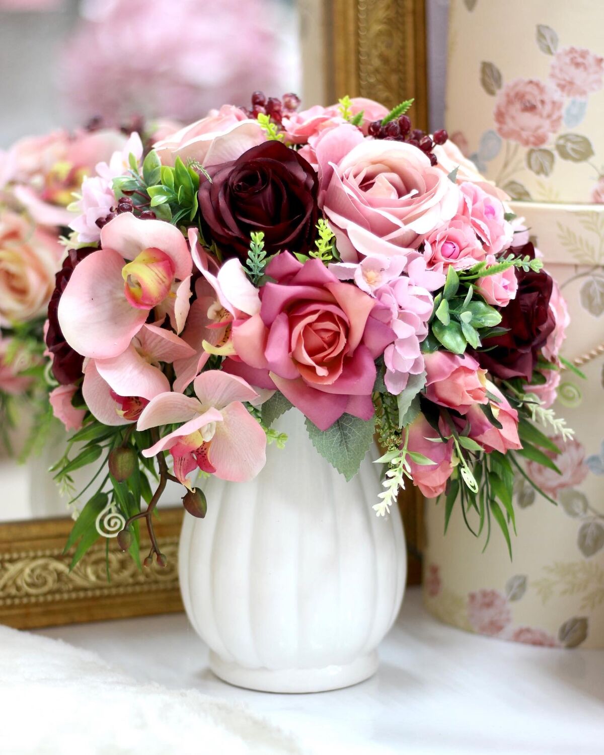Букет из искусственных цветов в вазе в интернет-магазине Ярмарка Мастеровпо цене 3600 ₽ – R6M4ARU