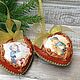 Елочные игрушки сердечки в винтажном стиле. Елочные игрушки. Светлана, Мастерская Villa-Oliva. Ярмарка Мастеров.  Фото №6