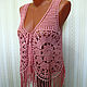 Order Crocheted vest with fringe. Vyazallochka. Livemaster. . Vests Фото №3