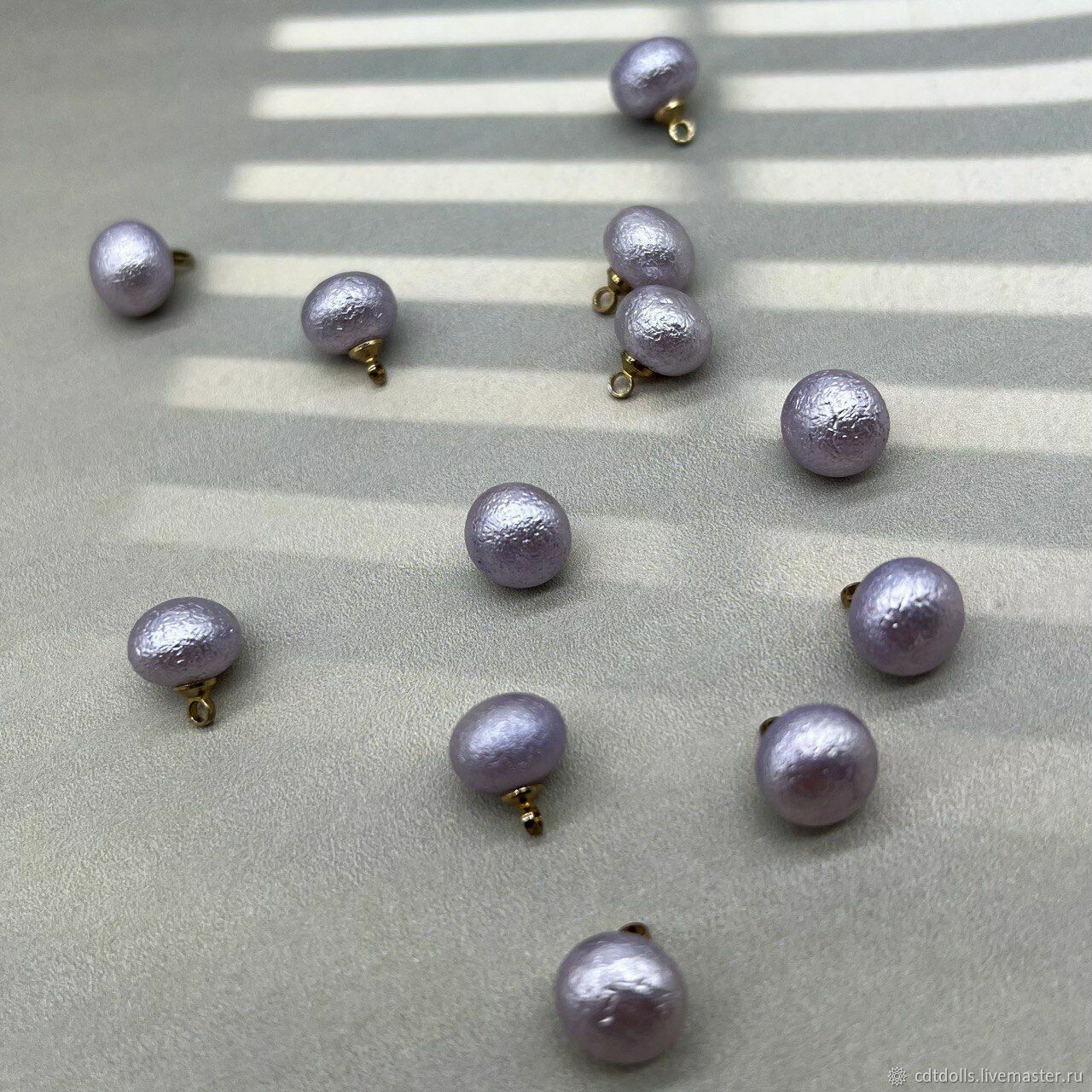 Пуговицы блузочные сиреневый жемчуг на ножке, 9 мм купить в интернет ...