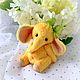 Заказать Солнечный слоник (6 см). teddy_and_toys. Ярмарка Мастеров. . Тедди Зверята Фото №3