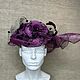  дизайнерская шляпа "Фиолетовый аромат". Шляпы. EDIS | дизайнерские шляпы Наталии Эдис. Ярмарка Мастеров.  Фото №6