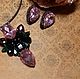 Колье "ПУРПУРНЫЙ ПИОН". Комплекты украшений. my peonies | jewelry. Ярмарка Мастеров.  Фото №6