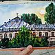 Картина в интерьер Акварель Городской пейзаж Хитровская площадь Москва. Картины. Иллюстрации и открытки (Ксения). Ярмарка Мастеров.  Фото №4