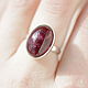 Ring with rubellite'Chocolat', silver. Rings. EdGems jewerly. My Livemaster. Фото №4