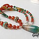 Agate beads with pendant. Necklace. Grafoli jewellery. Online shopping on My Livemaster.  Фото №2