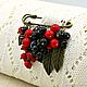 Order Brooch-pin 'Currant', natural stones, handmade. Beaded jewelry. Livemaster. . Brooches Фото №3