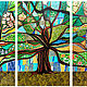The tree of life. Large interior green painting abstraction. Pictures. House of the Sun (irina-bast). My Livemaster. Фото №4