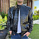 Men's Crocodile Leather Jacket, Mens outerwear, Moscow,  Фото №1