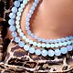 kit: Three-row necklace and earrings 'BLUE!'. Jewelry Sets. Rimliana - the breath of the nature (Rimliana). My Livemaster. Фото №5