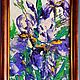 Oil painting flowers in a frame 'Irises', Pictures, Murmansk,  Фото №1