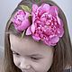 ободок ПИОНЫ из шёлка. Цветы. Елена Брандорф - цветы из шёлка (FlowersBrand). Ярмарка Мастеров.  Фото №4