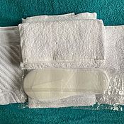 Для дома и интерьера handmade. Livemaster - original item White towels 4 pcs slippers set. Handmade.