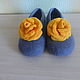 Felted slippers with yellow roses. Slippers. Larissa Permjakova. Online shopping on My Livemaster.  Фото №2