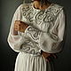 White wedding dress with Swan embroidery. Wedding dresses. ZanKa. My Livemaster. Фото №6