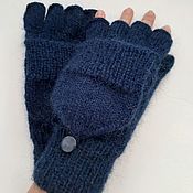 Аксессуары handmade. Livemaster - original item Transformers mittens 583 M, dark blue. Handmade.