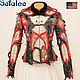 Unique women's jacket made of crocodile,python, sheepskin. Outerwear Jackets. Jackets of genuine leather  Sofalee (sofalee). My Livemaster. Фото №4