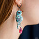 Bird earrings ' Denim' . Miniature birds. Earrings. Coffeelena. Online shopping on My Livemaster.  Фото №2