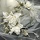 «Белые розы» - головной убор. Цветы из шелка, Диадемы, Владимир,  Фото №1