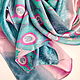 Шелковый шарф "Перья павлина", Шарфы, Санкт-Петербург,  Фото №1