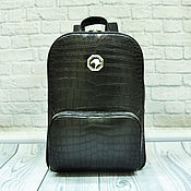 Сумки и аксессуары handmade. Livemaster - original item Backpack made of genuine crocodile leather and calfskin.. Handmade.
