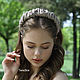 Natural suede rim laconic gray, Accordion wrap for hair, Headband, Krasnodar,  Фото №1