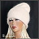 Шапка "MELODY" АНГОРА № 6 Кофе с молоком. Шапки. Ирина(shvilinka.knit). Ярмарка Мастеров.  Фото №8