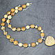 Necklace wooden natural jasper with a pendant. Necklace. naturalkavni. Online shopping on My Livemaster.  Фото №2
