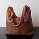 Bag: Large Brown Leather Patchwork Bag. Sacks. Olga'SLuxuryCreation. My Livemaster. Фото №6