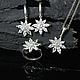 Earrings, ring and pendant Astra with zircons made of 925 DD0024 silver, Jewelry Sets, Yerevan,  Фото №1