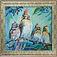 Painting of a bird on a branch 'Family'. Pictures. irina-churina (irina-churina). Online shopping on My Livemaster.  Фото №2