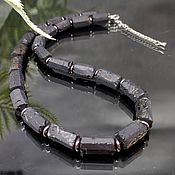 Работы для детей, handmade. Livemaster - original item Beads black natural tourmaline sherl. Handmade.