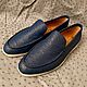 Loafers made of genuine ostrich leather, in blue. Loafers. SHOES&BAGS. Online shopping on My Livemaster.  Фото №2