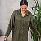Shirt in man style green. Blouses. NATALINI. My Livemaster. Фото №5