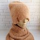 Заказать Двойная шапка бини и снуд-уголок из пряжи "Пух норки". Korolek_knitting. Ярмарка Мастеров. . Комплекты головных уборов Фото №3