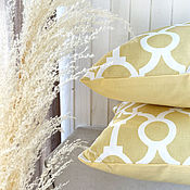 Для дома и интерьера handmade. Livemaster - original item Pillows Yellow geometry. Handmade.