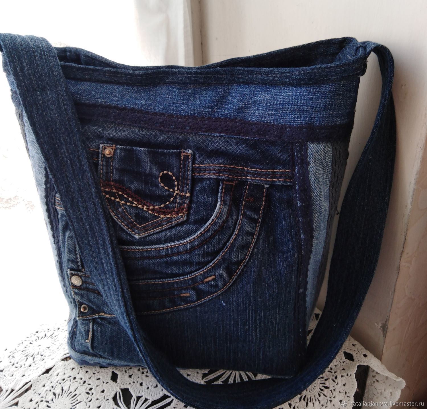 Простая сумка из джинсов