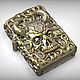 Заказать Чехол для зажигалки «Zippo» с черепом из серебра. M_yuvelir. Ярмарка Мастеров. . Зажигалки Фото №3