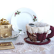 Посуда handmade. Livemaster - original item Cup and saucer. Candy box, for tea bags. Handmade.