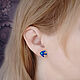 Earrings fish. Lapis lazuli and turquoise. Stud earrings. Stud earrings. ARIEL - MOSAIC. My Livemaster. Фото №6