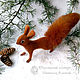 Red squirrel – toy interior / protein felted wool /felt. Felted Toy. Woolen Zoo. Online shopping on My Livemaster.  Фото №2