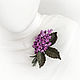 Lilac leather brooch. Brooches. natalya-4 (natalya-4). Online shopping on My Livemaster.  Фото №2