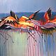 Oil painting ' Flight of the flamingo', Pictures, Moscow,  Фото №1