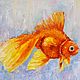 Order Oil painting Goldfish 20h20 cm. Kind paintings by Irina Belozerova. Livemaster. . Pictures Фото №3