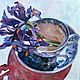 Картина-миниатюра маслом Цветы и чай #4, Картины, Самара,  Фото №1