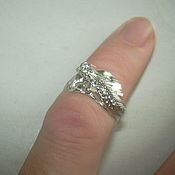 Элегантное кольцо НЕФРИТ,серебро 925