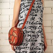 Сумки и аксессуары handmade. Livemaster - original item Yin&Yang bag, women`s round bag, bronze, brick, 357. Handmade.